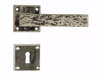 ONDA - Door handle on rose with lock by GIARA ART DESIGN-BRONZE - view 2